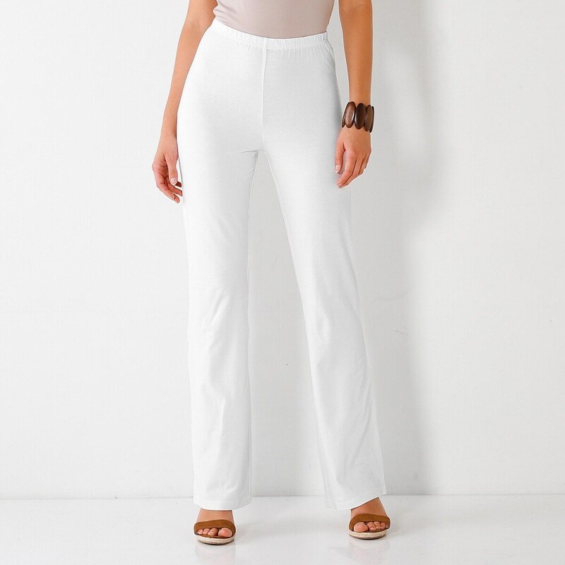 Bootcut legíny s pružným pásom biela 036 Blancheporte 48126118