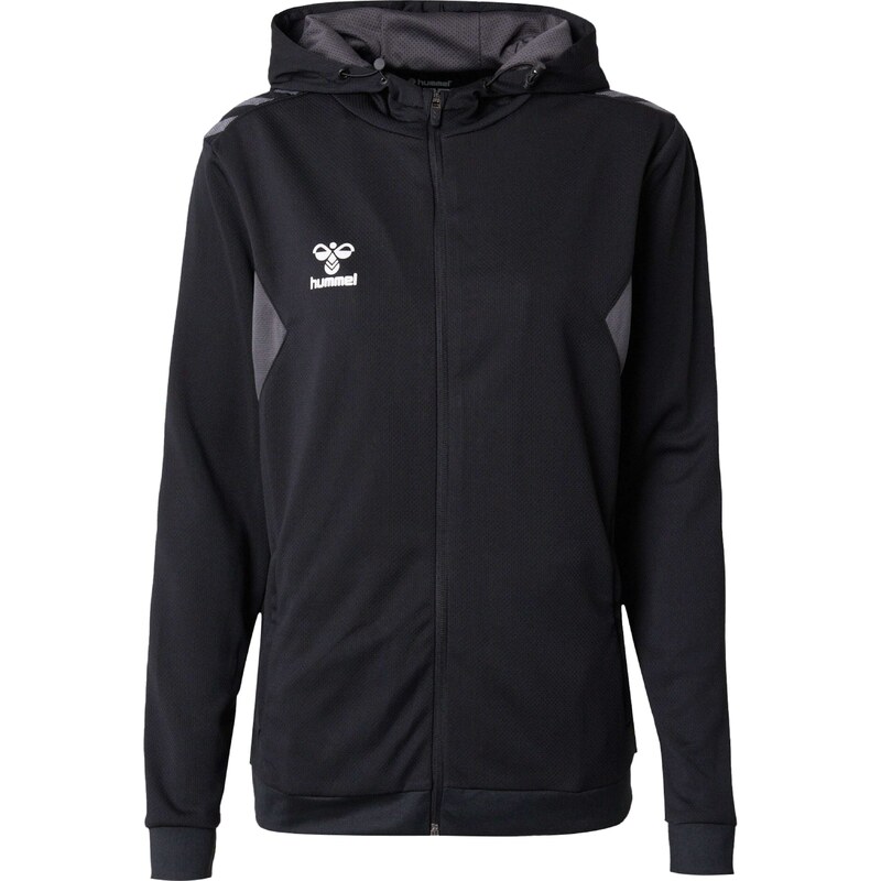 Hummel Športová mikina so zipsom AUTHENTIC sivá / biela 63209481