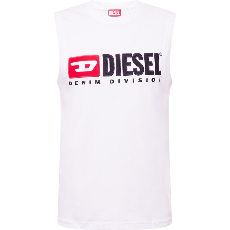 DIESEL Tričko T-Isco-Div krvavo červená / čierna / biela 64864688