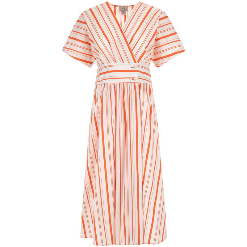 ŠATY WOOLRICH STRIPED POPLIN LONG DRESS 58130308