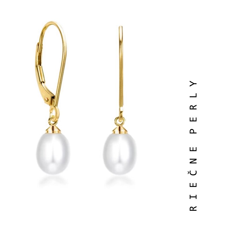 Taboo náušnice Atlantis, prírodné, riečne, biele perly tba113 49401269