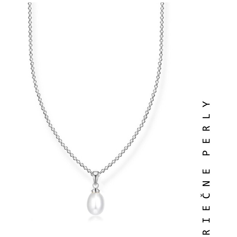 Taboo jemný náhrdelník Atlantis, prírodná, biela perla tba120 49401276