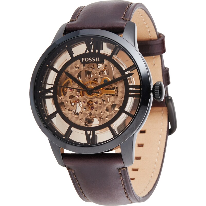 FOSSIL Analógové hodinky tmavohnedá / antracitová 54220889