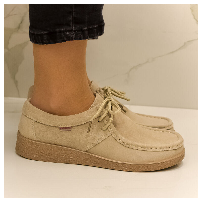 JOHN-C Dámske kožené béžové poltopánky LARISA 36-43 49410146