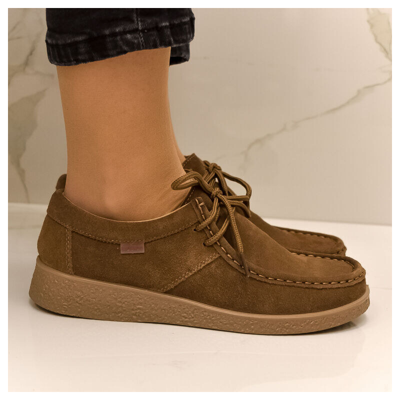 JOHN-C Dámske kožené hnedé poltopánky LARISA 36-43 49410147