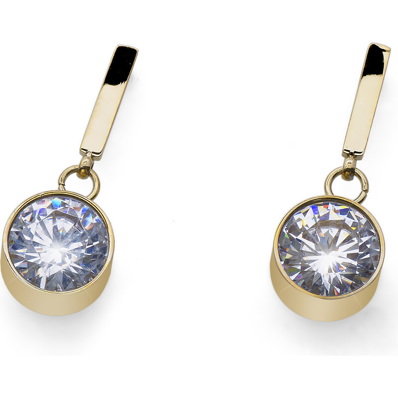 Oliver Weber Pôvabné pozlátené náušnice s kubickými zirkónmi Horae 66583816