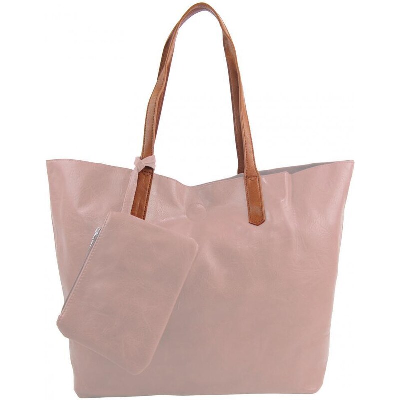 INT. COMPANY Veľká ružová shopper dámska taška s crossbody vo vnútri 49424109