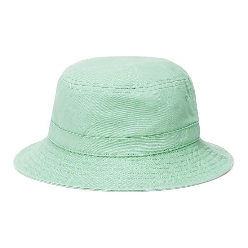 Detský bavlnený klobúk Polo Ralph Lauren zelená farba, bavlnený