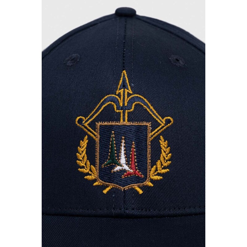 Bavlnená šiltovka Aeronautica Militare tmavomodrá farba, s nášivkou