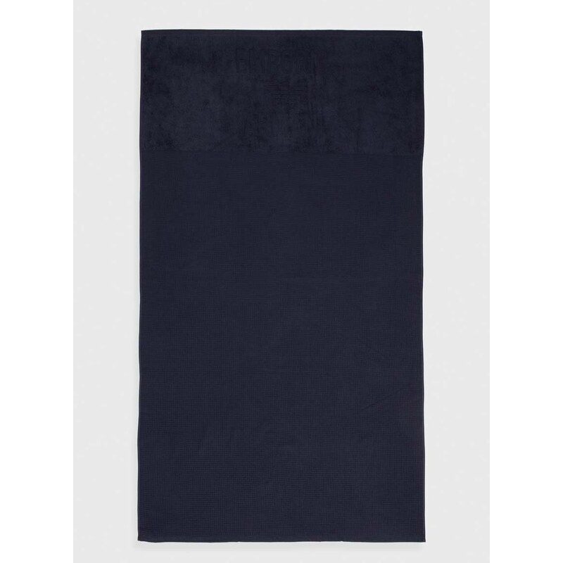 Bavlnený uterák Emporio Armani Underwear tmavomodrá farba