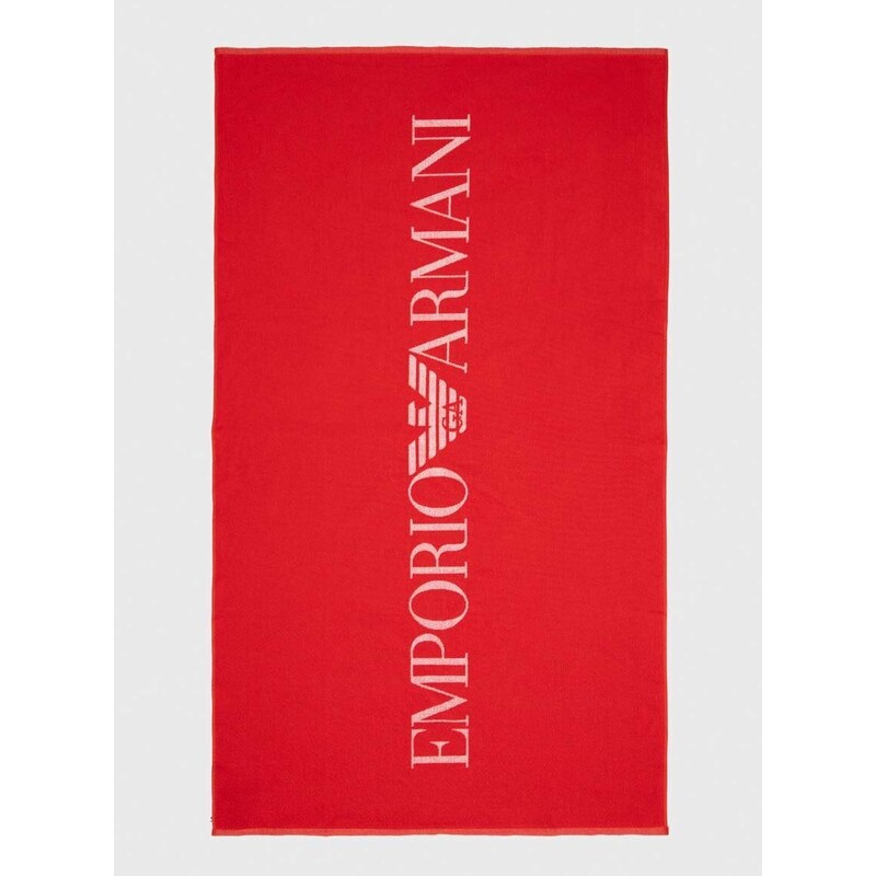 Bavlnený uterák Emporio Armani Underwear červená farba