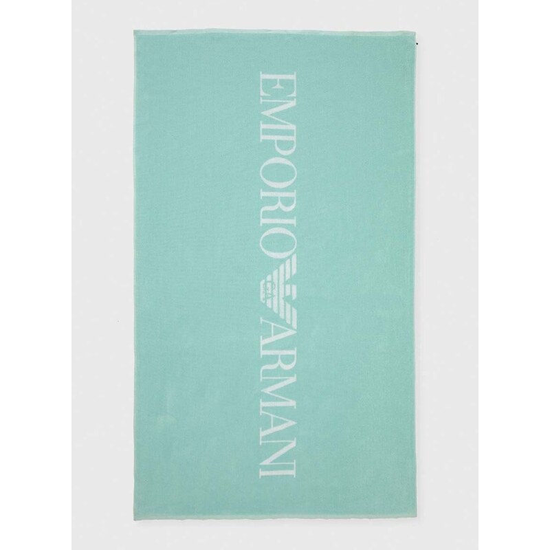 Bavlnený uterák Emporio Armani Underwear tyrkysová farba