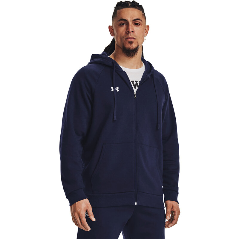 Mikina Under Armour Rival Fleece Fz Hoodie Midnight Navy XL 49434308