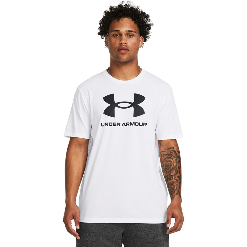 Tričko Under Armour Sportstyle Logo Update Ss White 100 XXXL 49434361
