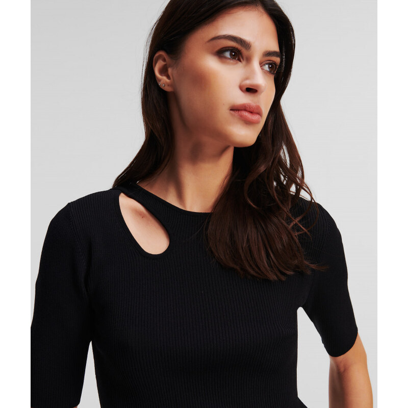 SVETER KARL LAGERFELD CUT OUT KNIT TOP