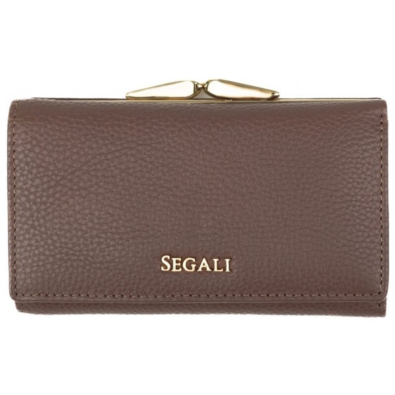 SEGALI Dámska kožená peňaženka 250523 taupe 49443630