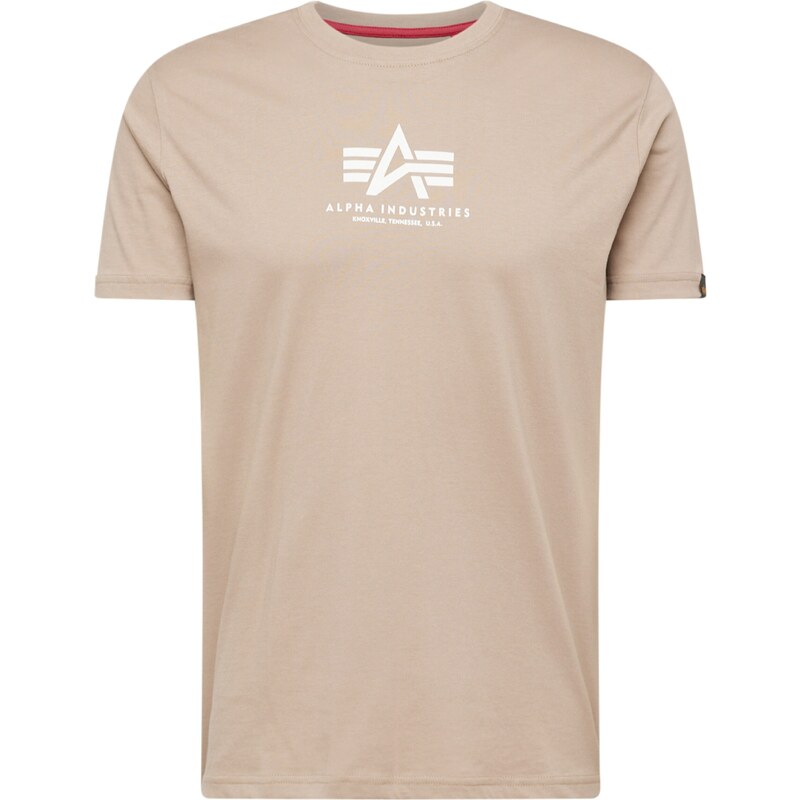 ALPHA INDUSTRIES Tričko béžová / biela 52701831
