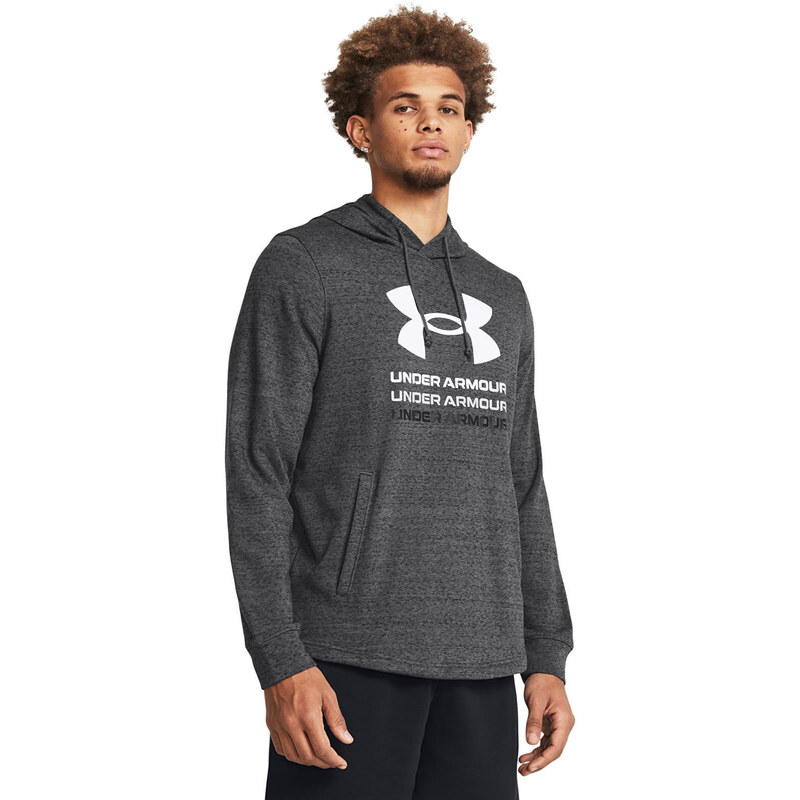 Mikina Under Armour Rival Terry Graphic Hood Castlerock 025 XL 49455094