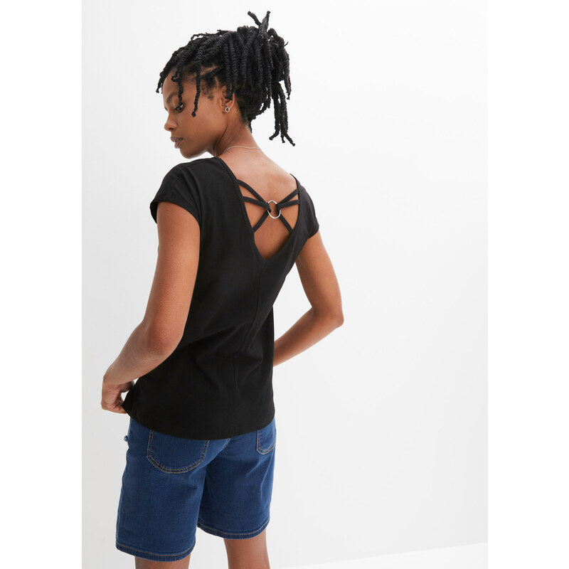 bonprix Tričko z čistej bavlny, farba čierna 44818089