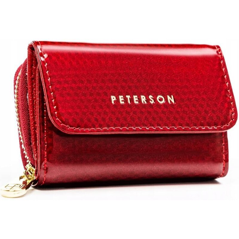 Malá, kožená dámska peňaženka so zapínaním- Peterson