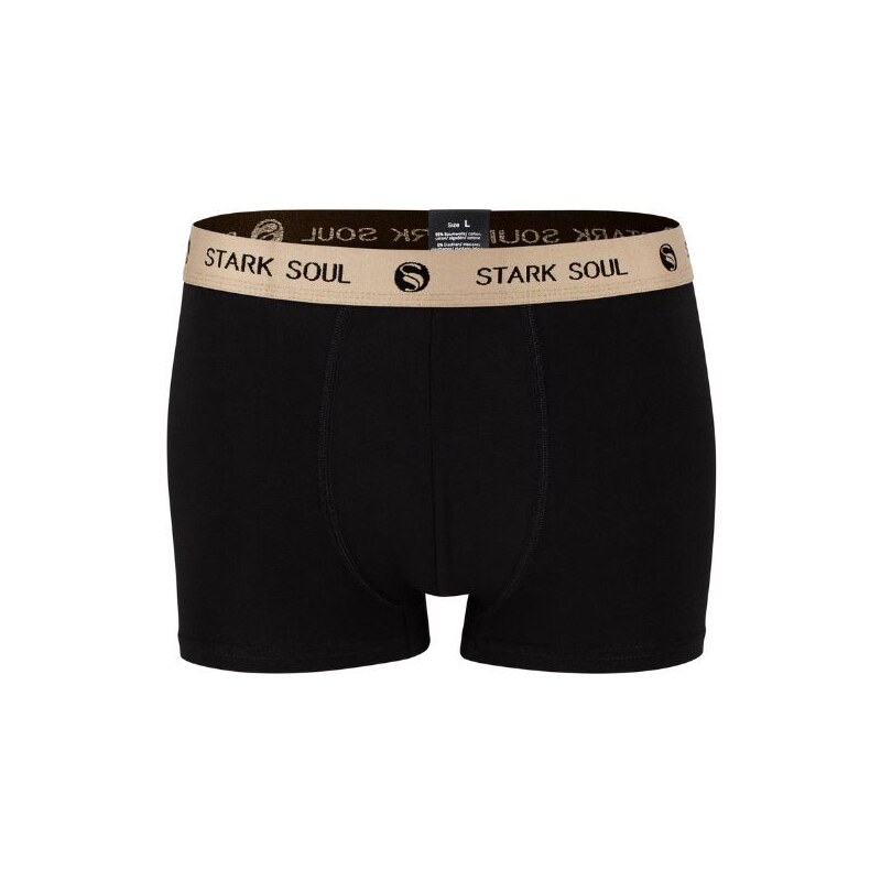 Stark Soul Prémiové Pánske Boxerky bez bočných švov čierna hnedá 49645702