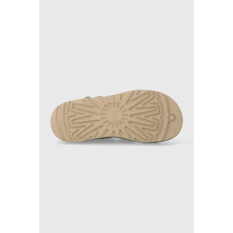 Semišové sandále UGG Goldencoast Multistrap pánske, zelená farba, 1153095