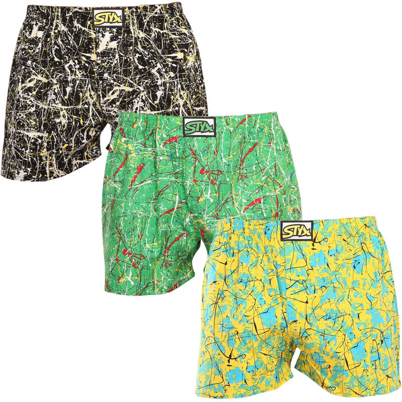3PACK pánske trenky Styx art klasická guma viacfarebné (3A11635) 49663836