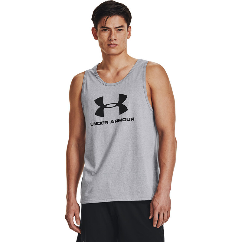 E-shop Under Armour Sportstyle Logo Tank Steel Light Heather M