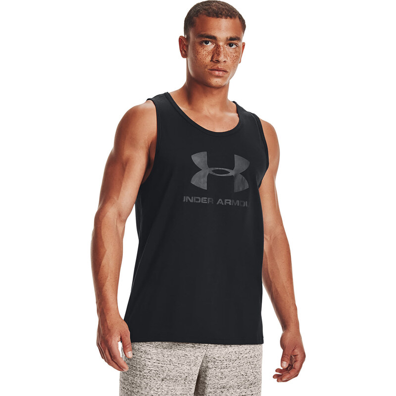 E-shop Under Armour Sportstyle Logo Tank Black XL