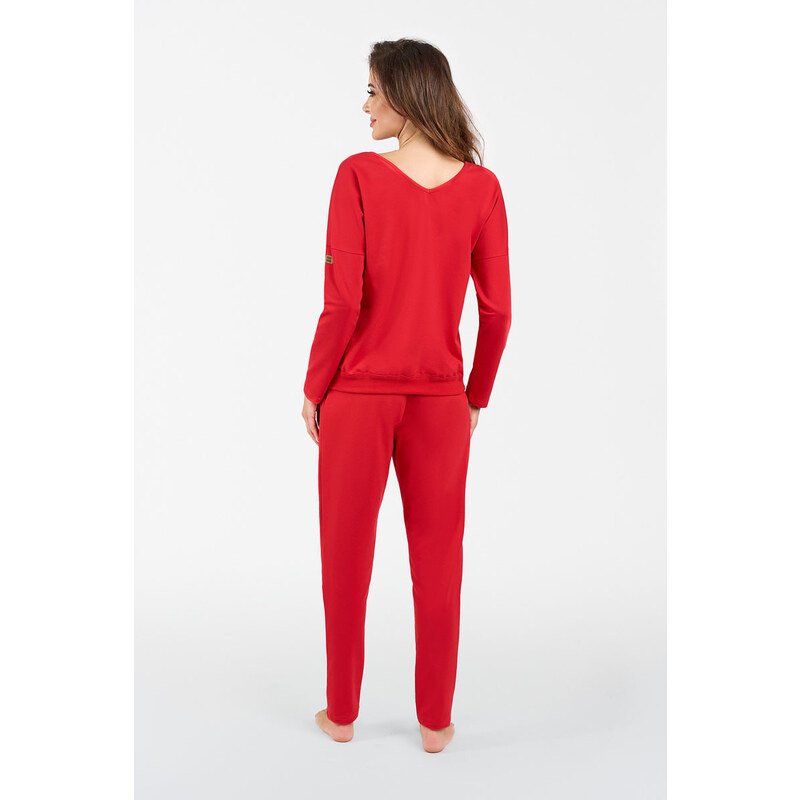 Italian Fashion Dámske domáce oblečenie Karina červené, Farba červená