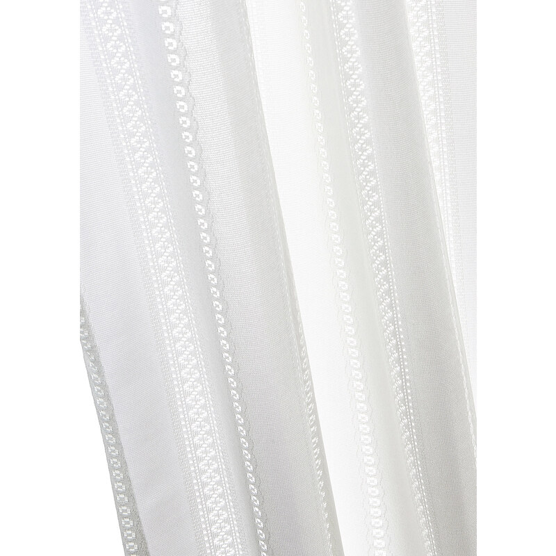 bonprix Záclona so žakárovým vzorom (1 ks), farba biela