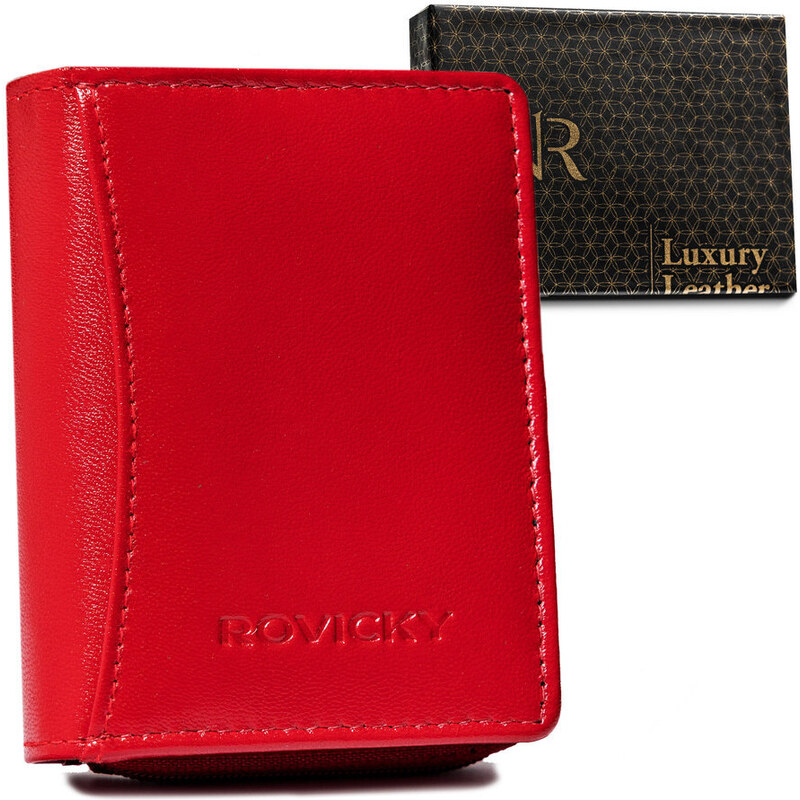 Kompaktowy skórzany Dámska peňaženka — Rovicky