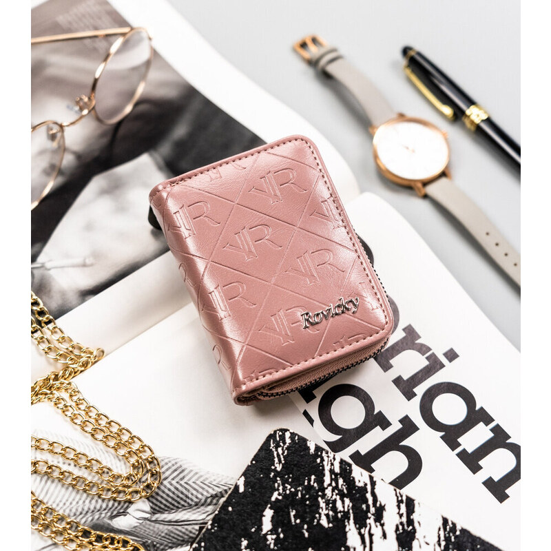 Malá dámska peňaženka na zips, vyrobená z prírodnej a ekologickej kože — Rovicky