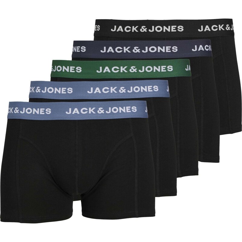 JACK & JONES Boxerky Solid modrosivá / trávovo zelená / černicová / 54168835