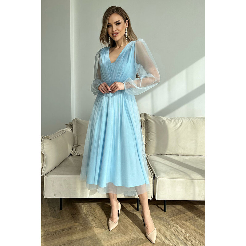 Glara Trblietavé tylové šaty 49696592