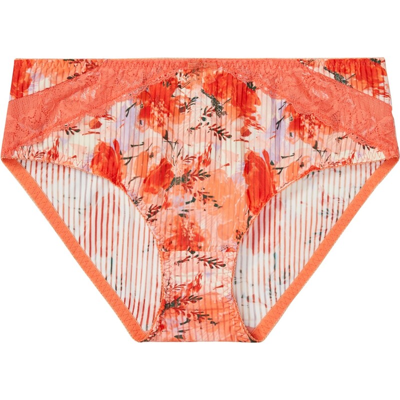 bonprix Maxi nohavičky s čipkou, farba oranžová 49696916