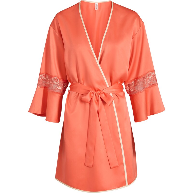 bonprix Saténové kimono, farba oranžová, rozm. 40/42