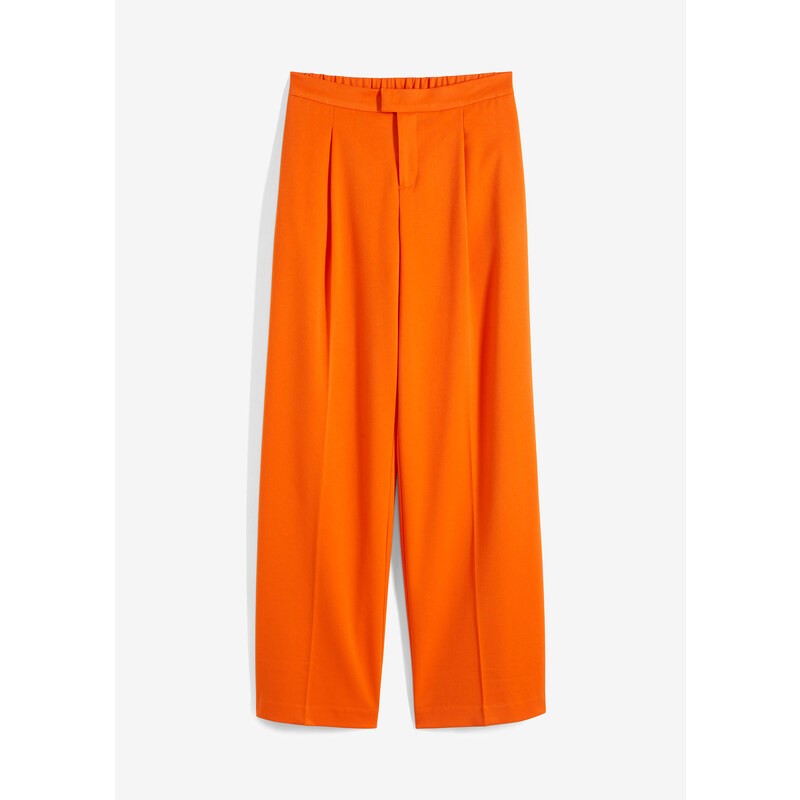 bonprix Nohavice so záhybmi, farba oranžová 49697012