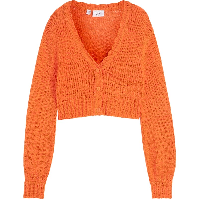 bonprix Dievčenský pletený sveter, farba oranžová, rozm. 128/134