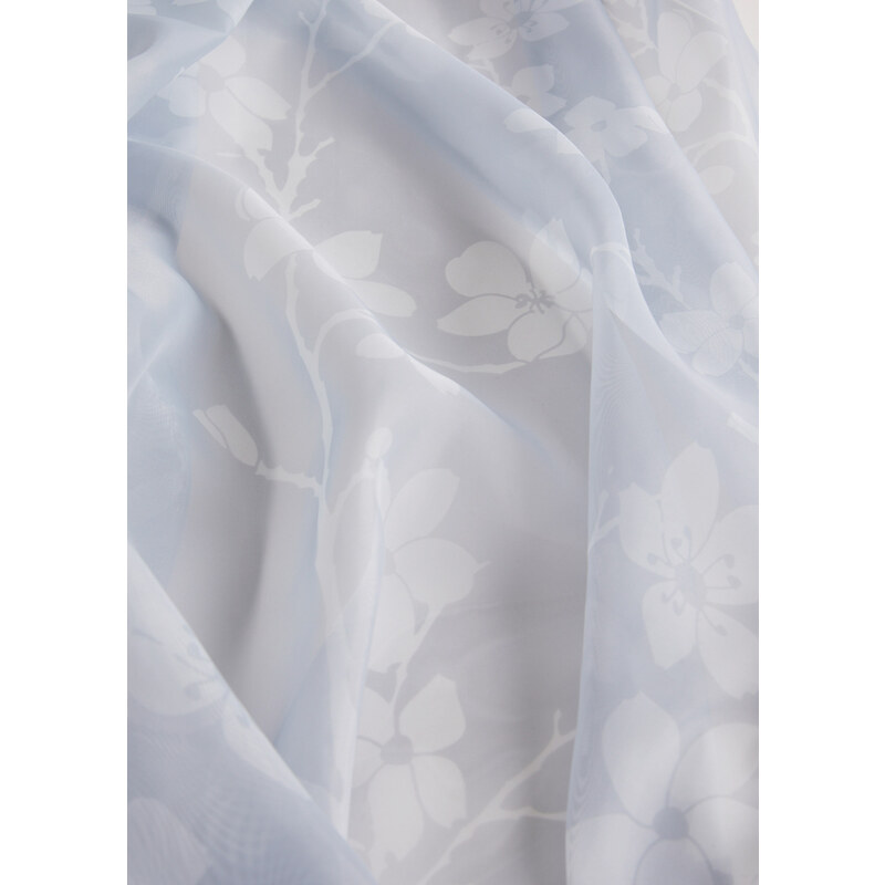 bonprix Záclona s kvetovanou potlačou (1 ks), farba šedá