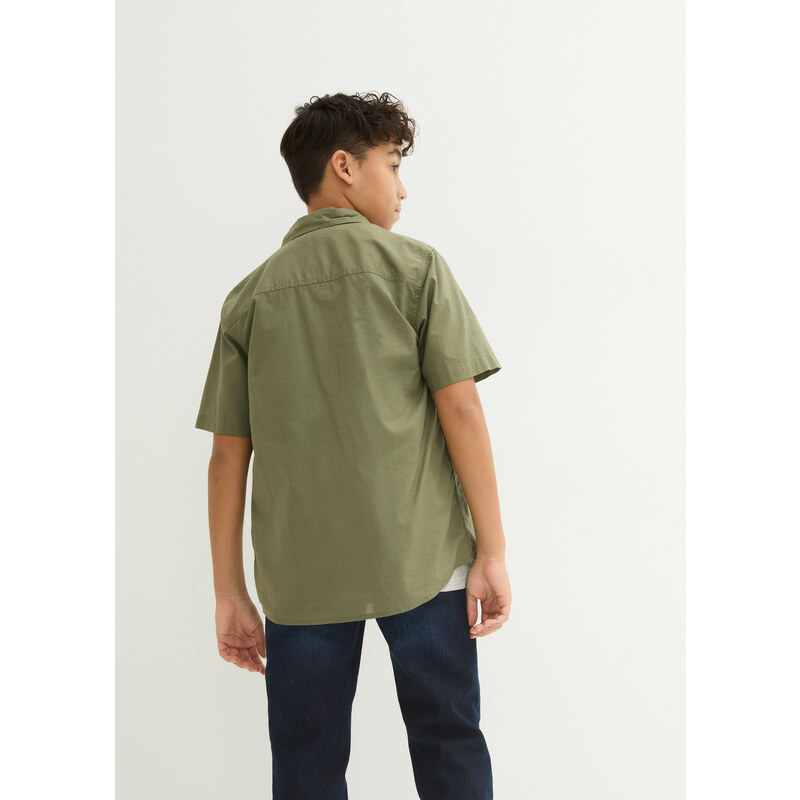 bonprix Chlapčenská košeľa s krátkym rukávom, farba zelená