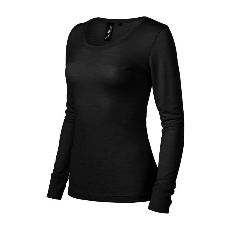 Dámske tričko s dlhým rukávom Premium Merino Rise MLI-16001 Black - 49802122