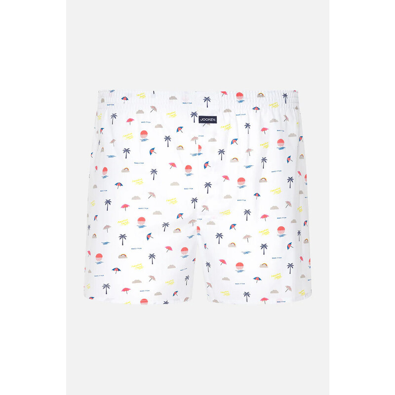 Pánske šortky 315200H 10A biele so vzorom - Jockey 49807899