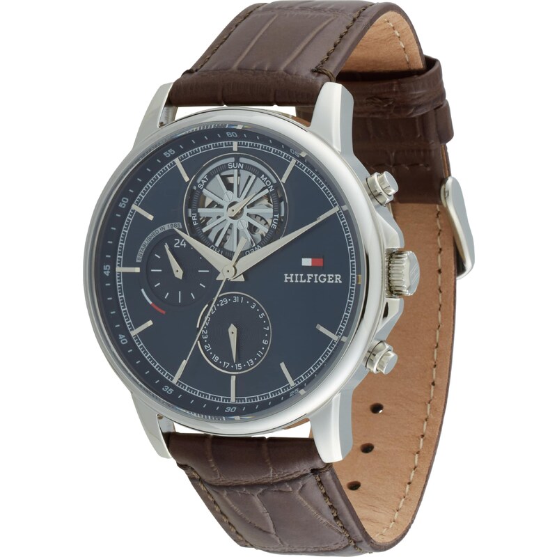 TOMMY HILFIGER Analógové hodinky STEWART tmavomodrá / strieborná 54318545