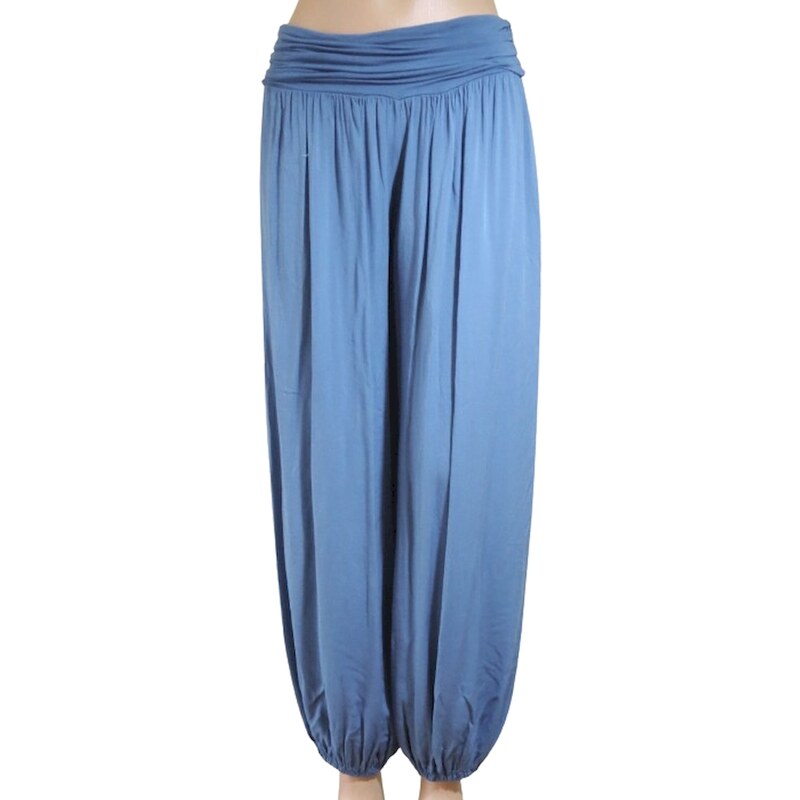 Dámske letné voľné nohavice - modré 49710332