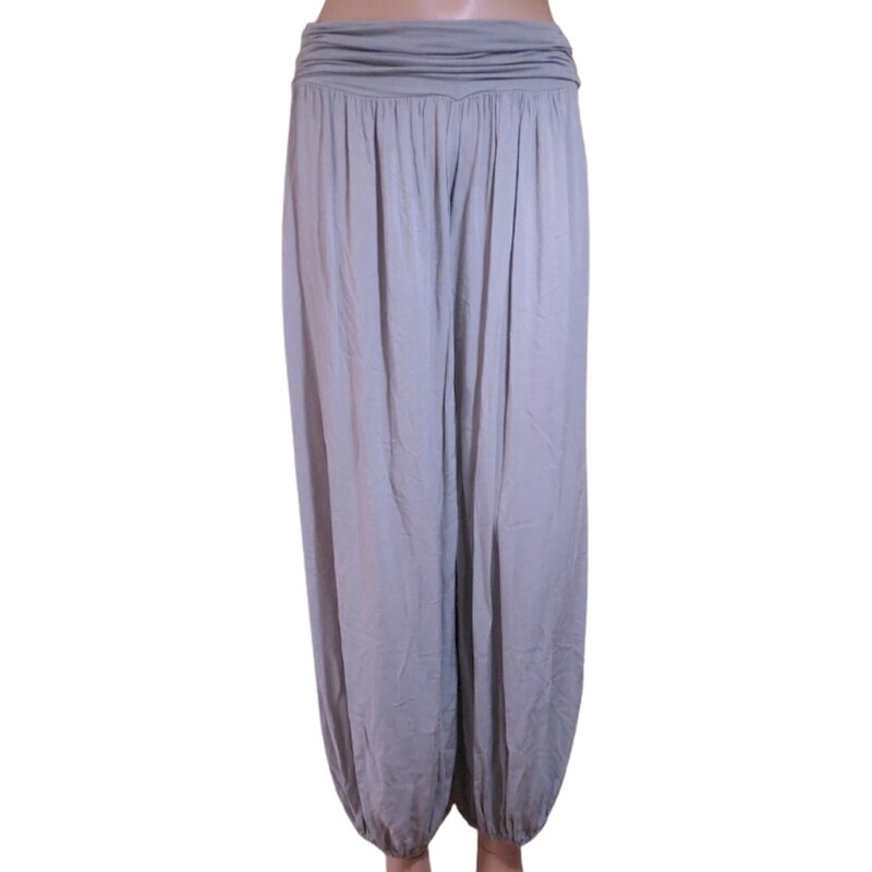 Dámske letné voľné nohavice - hnedé 49710335