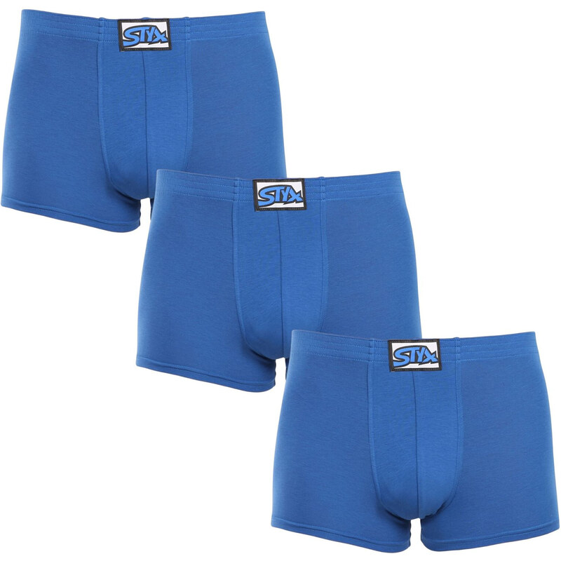 3PACK pánske boxerky Styx klasická guma modré (3Q1167) 49716743