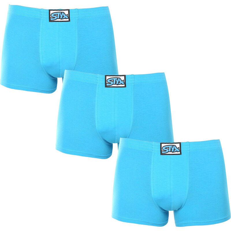 3PACK pánske boxerky Styx klasická guma svetlo modré (3Q1169) 49716744