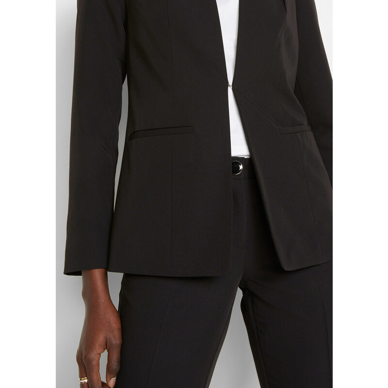bonprix Nohavicový oblek (2-dielna sada), farba čierna