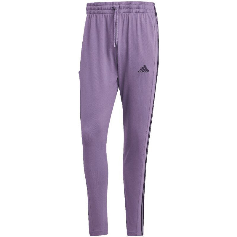 Nohavice adidas Essentials Single Jersey Tapered Open Hem 3-Stripes M 49809193